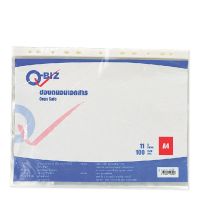 คิวบิซ ซองพลาสติกไส้แฟ้ม 11 รู A4 แพ็ค 100ซอง / Q-BIZ A4 11 Hole Sheet Protectors (100/Pack)