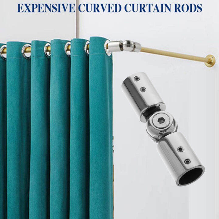 PickEgg Corner Curtain Rod Connector Heavy Duty Window Curtain Rod