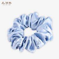 Cross-border 22 momme slip version handmade large silk hair ring ball head ponytail rope pillow