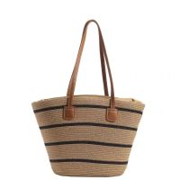 ?Sale? Woven womens bags 23 summer vacation beach striped woven bags one-shoulder tote bag