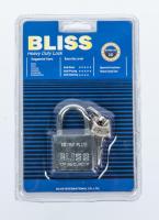 BLISS แม่กุญแจล็อค พร้อมลูกกุญแจ 3 ดอก สีเงิน 40B (W)