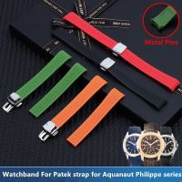 21mm Colorful silicone Rubber Watchband For Patek strap for Aquanaut Philippe series 5164a 5167a Watch band Butterfly Buckleby Hs2023