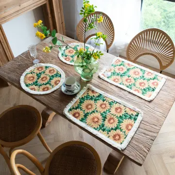 30x40cm cotton linen Napkins placemat heat insulation mat dining table –  Country Kitchen Collection