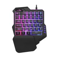 G92 แบบมีสายแป้นพิมพ์ RGB Backlight 35 ปุ่ม ERGONOMIC One-handed Keyboard Gaming คีย์บอร์ด Teclado Gamer ลอย LED