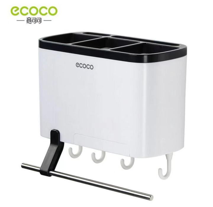 ecoco-ที่ใส่ช้อนส่อม-ตะขอแขวน-ติดผนัง-ไม่ต้องเจาะ-สดวกในการจัดเก็บ-e1801