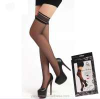 Sexy Girls Fashionable Stay Up Silk Stocking With Silicon Band Hold Ups Stockings