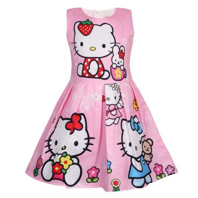 〖jeansame dress〗เด็กแต่งตัวสำหรับสาวๆเสื้อผ้าสาวชุดการ์ตูนแมวชุดวัยรุ่น2018ลำลองเด็กเสื้อผ้าประสิทธิภาพปีใหม่ชุด