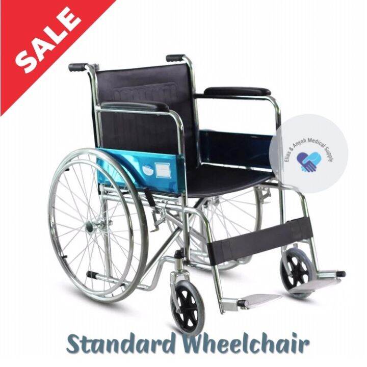 Wheelchair Chrome Plated Steel Standard Folding Lightweight Wheelchair ...