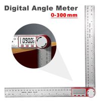 2-in-1 Digital Angle Meter Inclinometer Metal Digital Protractor Goniometer Ruler Carpenter Angle Detector Level Measure Ruler