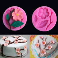 เค้ก-แม่พิมพ์อุปกรณ์เบเกอรี่ Peach Blossom Shape Fondant ซิลิโคนแม่พิมพ์เค้กตกแต่งเครื่องมือช็อกโกแลตแม่พิมพ์ Dropshiping-Caidour