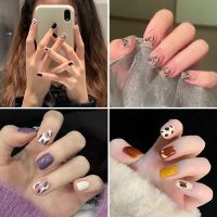 The new wear nail strips false nails piece manicure stick students removable of brief paragraph long nail 24 pieces of finished products