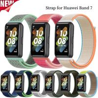 Tali nilon untuk Huawei Band 7 Loop gelang pengganti dapat disesuaikan tali olahraga bernapas untuk Huawei Band7 Aksesori jam tangan pintar