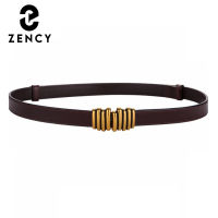 Zency Luxury Band Soft Genuine Leather Belt High Quality Womens Waistband For Lady Wedding Dress New Fashion Leisure Belt Black