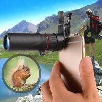 Mini Monocular Telescope Folding Long Distance Telescope with Tripod Phone Clip for Hunting Camping Portable Travel Telescope