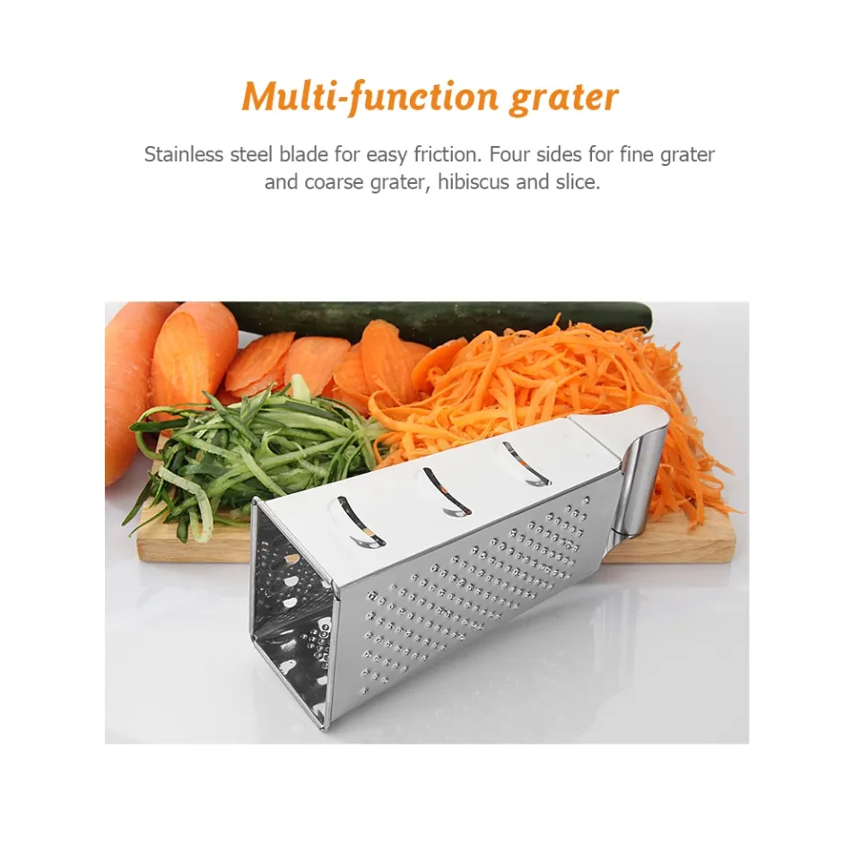 Multifunctional 4-Sided Box Food Grater Vegetable Cheese Slicer