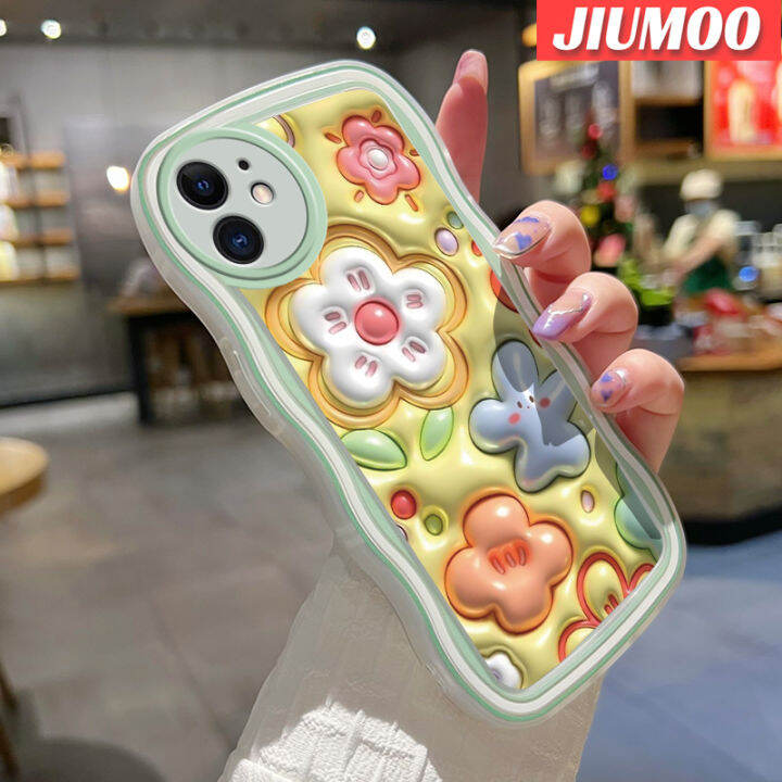 jiumoo-เคสโทรศัพท์ปลอกสำหรับ-samsung-galaxy-a22-4g-a22-5g-เคส3d-ลายดอกไม้สีสันสดใสเคสโทรศัพท์กรอบซิลิโคนนิ่มใสแบบแฟชั่นเลนส์กล้องถ่ายรูปเคสโปร่งใสป้องกันการกระแทก