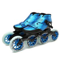 Inline Roller Skates Speed Skates Original Carbon Fiber Skate Shoes Professional Racing Skating Patines 4*90/100/110mm /3*125mm Training Equipment