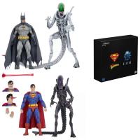 [Quality in stock] NECA Batman Superman VS Alien double suit 7-inch movable doll model hand-made ornaments boxed HJIJ