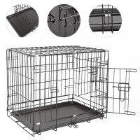 24inch Foldable Fence Cage For Dogs Aviary Pets Cats Door Playpen Cage Products Dog Training Cage Security Gate Supplies HWC