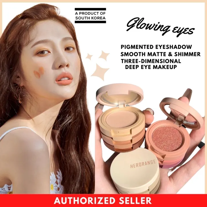 ⭐ Korea Authentic HERORANGE 3 in 1 Highly Pigmented Eyeshadow Palette