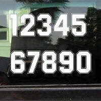 A1111 #ตัวเลข0 1 2 3 4 5 6 7 8 9แข่งจำนวนหมวกกันน็อคแข่งไวนิล D Ecals อุปกรณ์มอเตอร์ไซค์สติ๊กเกอร์