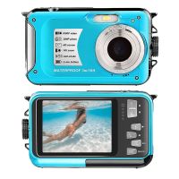 10ft Waterproof Camera Photo 30MP Video 1080P2.7 inch LCD Electronic Image Stabilization Face Recognition Underwater Camera