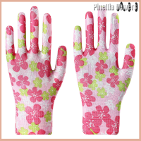 Pinellia Flowers ถุงมือทำงานกันลื่นสำหรับปลูกต้นไม้ทำความสะอาดดอกไม้ถุงมือทำสวนสำหรับผู้ชายผู้หญิงถุงมือป้องกันแรงงานในครัวเรือนกันลื่น