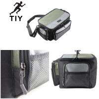 TIY Contrast Color Square Fishing Tackle Bag Zipper Case Lure Boxes Waist Shoulder Storage Bag