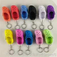 hot【DT】♀☽  Small Sandal Keychain EVA Beach Shoes Croc Hole Shoe backpack pendant doll shoes