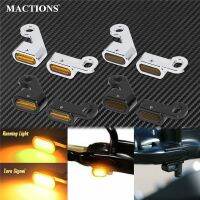 Motorcycle Mini LED สัญญาณไฟเลี้ยว E Mark ไฟแสดงสถานะโคมไฟสำหรับรถ Harley สปอร์ตเตอร์เอ็กซ์แอล2004-2021 1200 883 72 48โรดสเตอร์