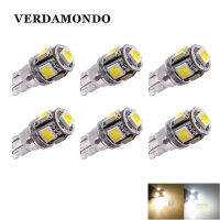 6x T10 W5W 194 168 Lamp 5 SMD 5050 LED MAKER DOME Interior Wedge Warm White Lights 6000K Bulbs For Truck DC 24V