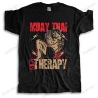 Muay Thai Therapy T เสื้อสำหรับชายผ้าฝ้าย Urban เสื้อยืดแขนสั้น Thailand Martial Art Fighter Spirit Tee เสื้อผ้า Gift