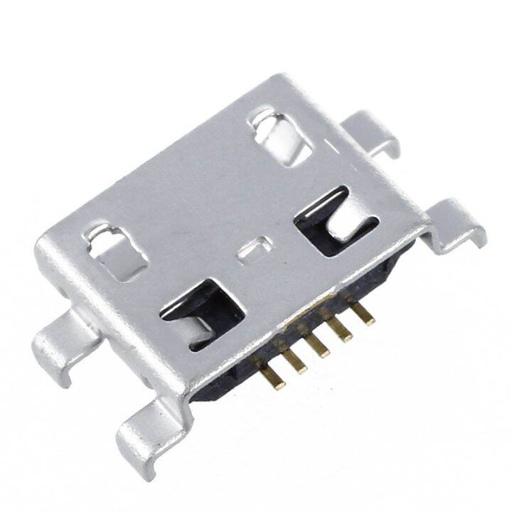 10-x-type-b-female-silver-mini-usb-5-pin-socket-charger-mount-receptacle-connector