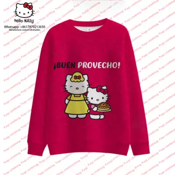 Hello Kitty Clothes Y2k Teenager Girl Luxury Design Embroidery