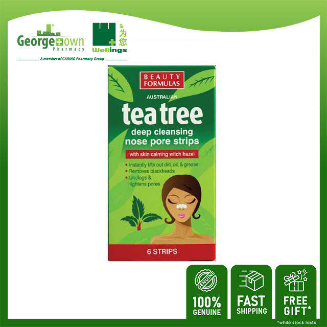 BEAUTY FORMULAS TEA TREE NOSE PORE STRIPS 6S Lazada
