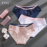 FINETOO M-2XL ผู้หญิงพิมพ์ดอกไม้ผ้าฝ้ายหญิงพิมพ์กางเกงกลางกางเกงขาสั้นสาวน่ารักขนาดพิเศษ Intimates ชุดชั้นใน