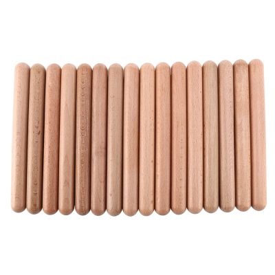 8 Pairs Classical Wood Claves Musical Percussion Instrument Natural Hardwood Rhythm Sticks Percussion Rhythm Sticks Children Musical Toy Gift