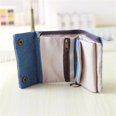 2022 Women Cotton Fabric Short Wallet for Female Large Capacity Coin Purse Card Holder Ladies Multifunction Men Purse Carteira