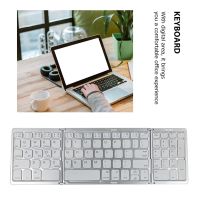 ☜ Bluetooth-Compatible Keyboard Multi-Function Folding Keyboard 81 Keys Touchpad Keypad Rechargeable for IOS Android Windows