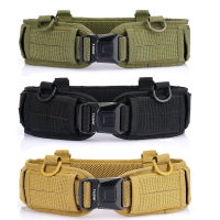 Outdoor Tactical Belt Men and Women Multi-functional Quick-drying Buckle Belt Training Nylon Canvas Belt Training Hunting Girdle