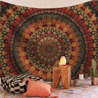 〖youmylove decorate〗 Colorful Mandala Carpet Tapestry Wall Hanging Boho Decor Psychedelic Tapiz Hippie Home Wall Decor Bedroom Bohemian Curtains Yoga