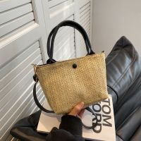 [COD] personalized straw bag womens 2023 trendy fashion large-capacity casual hand-held shoulder