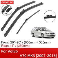 สำหรับวอลโว่ V70 MK3 2007-2016 26 "+ 20" + 14 "ด้านหน้าที่ปัดน้ำฝนด้านหลังแปรงใบมีดอะไหล่2010 2011 2012 2013 2014 2015 2016