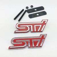 Hot New 1 X Metal STI Logo Front Grille Emblem Badge Sticker For Car