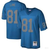 NFL Detroit Lions Game Jersey Lane No.81 Blue Football Tshirt Sports Tee Fans Edition Plus Size