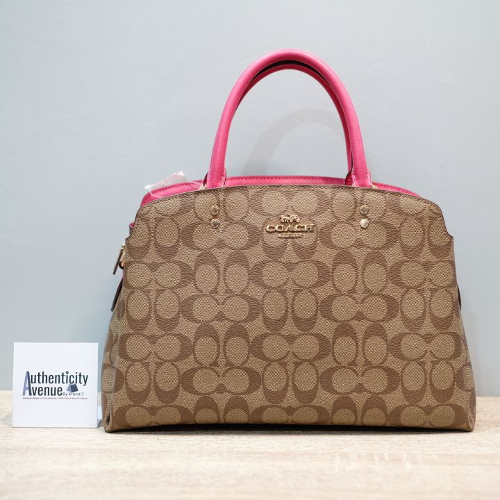 Coach Lillie Carryall In Signature Canvas - Brown/Pink Style No. 91493 ...