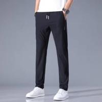 CODshengxi8 Summer Ultra-Thin High-End Ice Silk Quick-Drying Sports Casual Long Pants Mens Slim-Fit Feet W