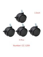 4 Pcs/Lot 1 Inch Small Wheel Screw Universal Caster With Brake Garbage Can Plastic Nylon Electrical