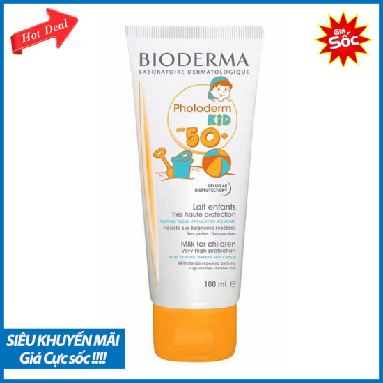 Kem chống nắng trẻ em bioderma photoderm kid cream spf50+ 100ml giúp bảo - ảnh sản phẩm 1