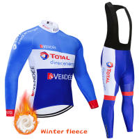 Winter  BIKE Team Cycling Clothing 19D Bike Pants Set Ropa Ciclismo Mens Thermal Fleece Long Bicycling Jersey Maillot Wear